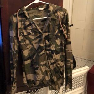 Camo button up